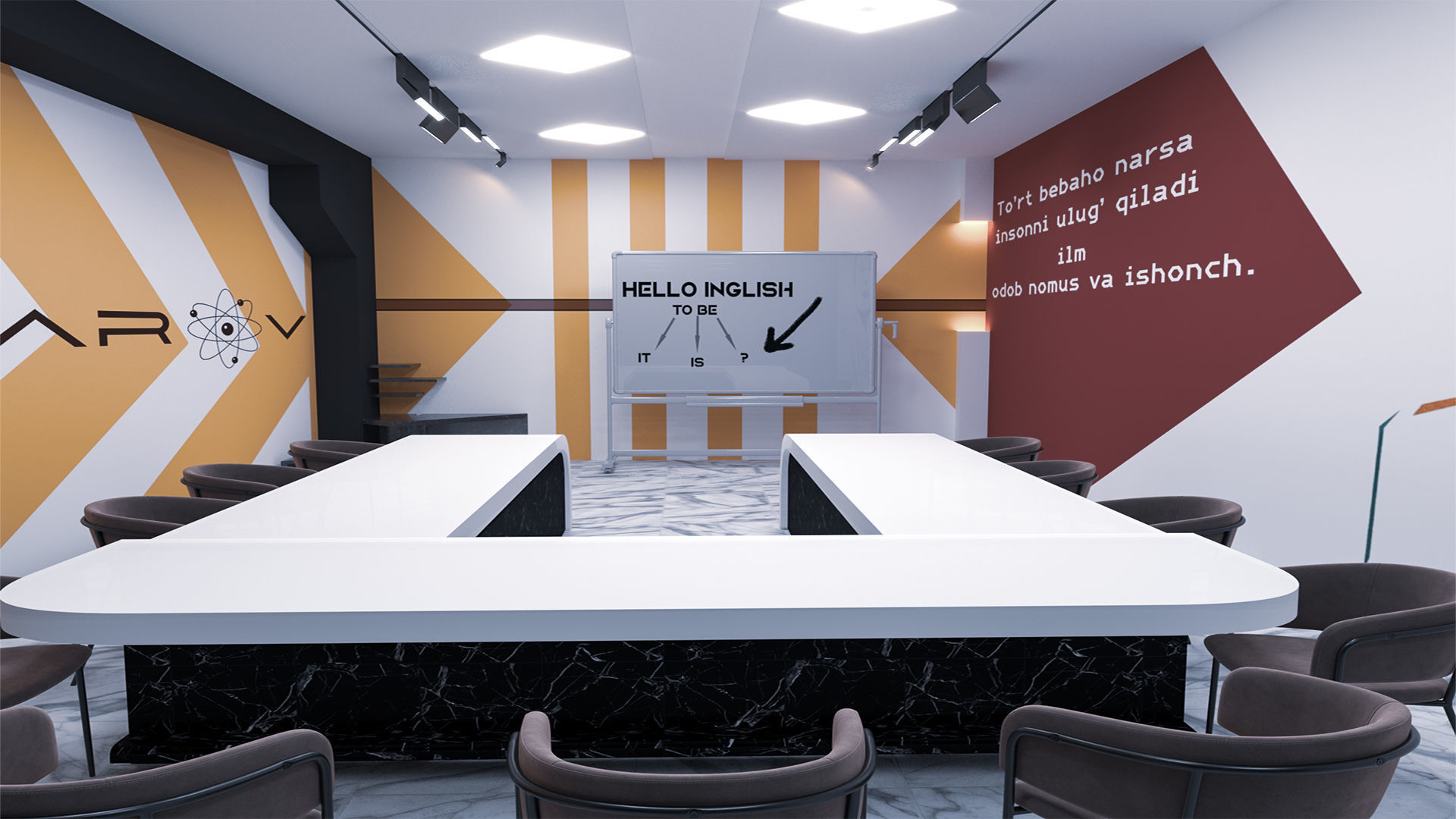 education school Low-poly 3D model_4