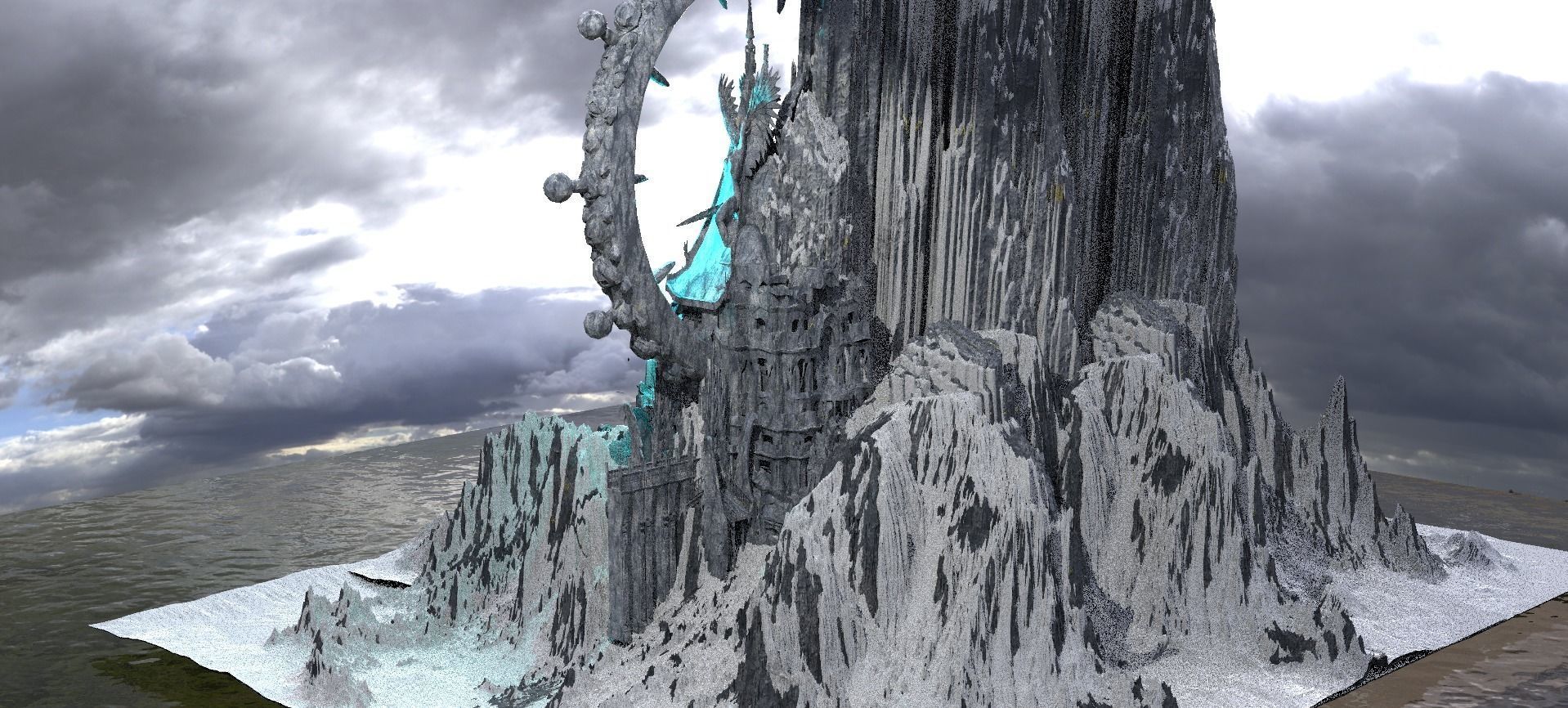 Mount Olympus  Snow Temples 3D model_1