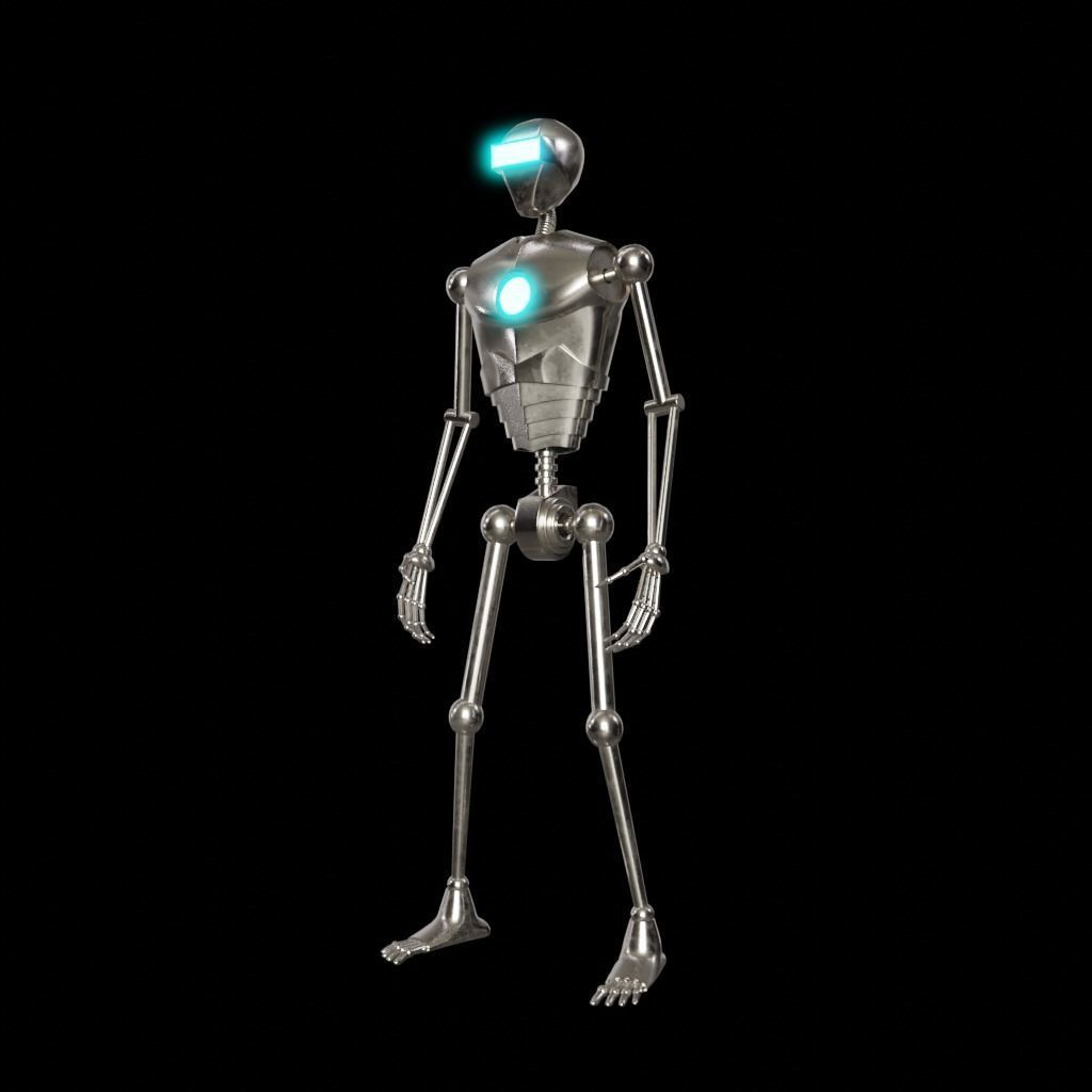 Humanoid Robot Low-poly 3D model_1