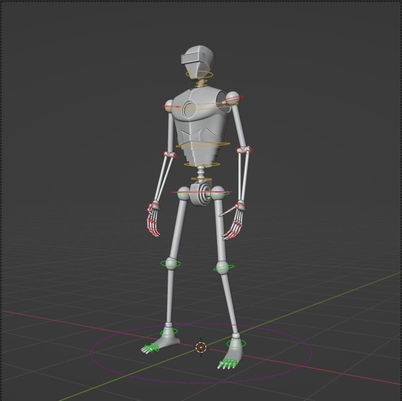 Humanoid Robot Low-poly 3D model_2