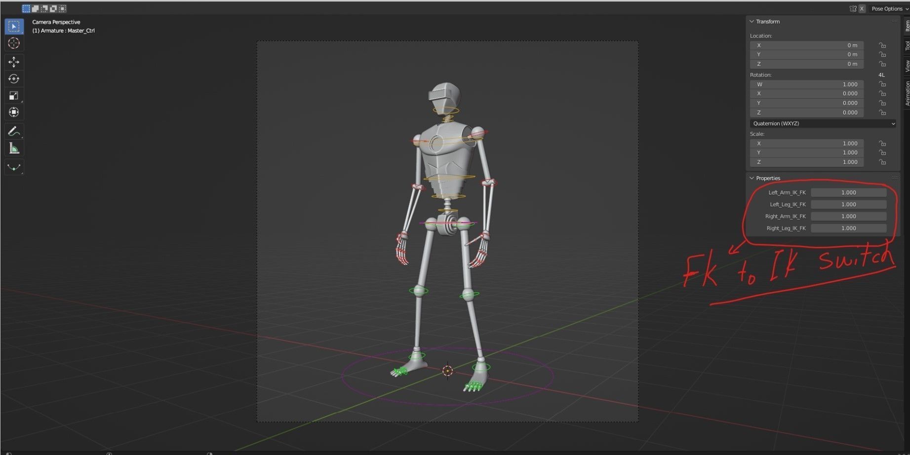 Humanoid Robot Low-poly 3D model_4