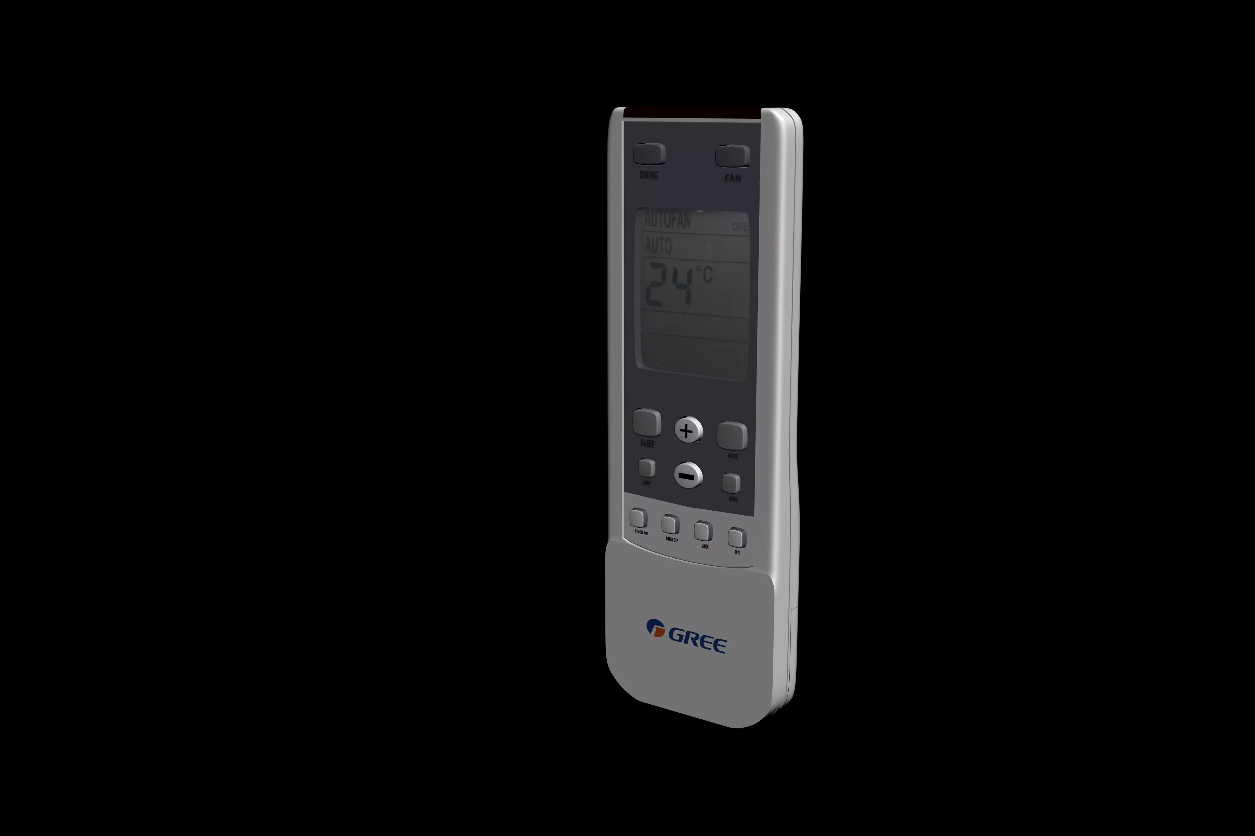 air conditioner remote control Free 3D model_0
