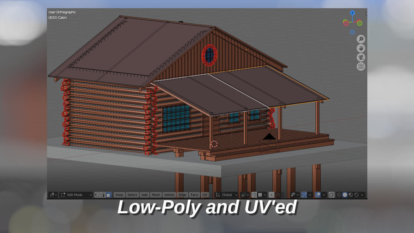 NPR Log Cabin 3D model_5