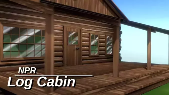 NPR Log Cabin 3D model