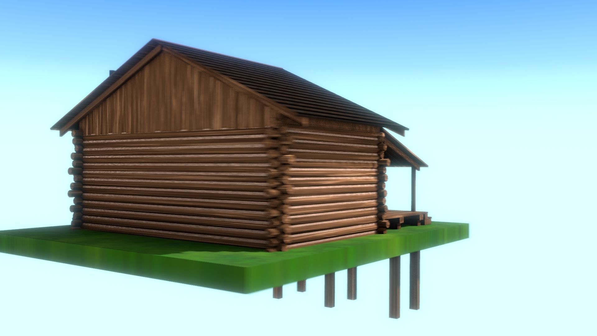 NPR Log Cabin 3D model_4