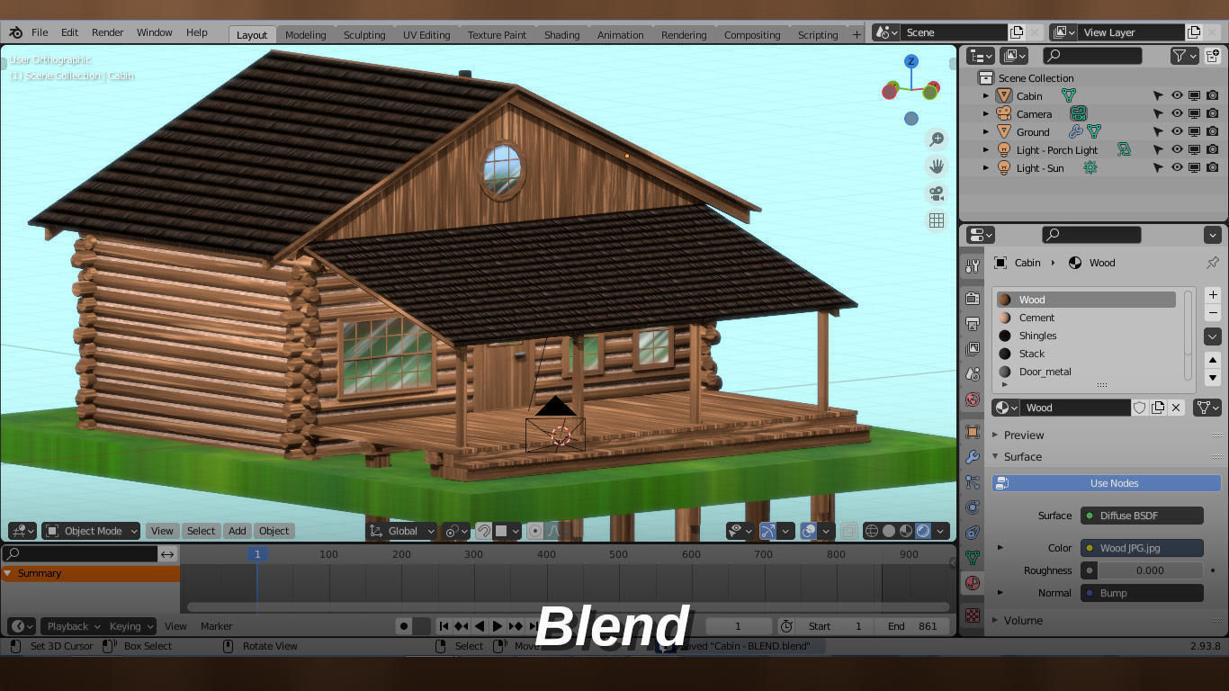 NPR Log Cabin 3D model_7