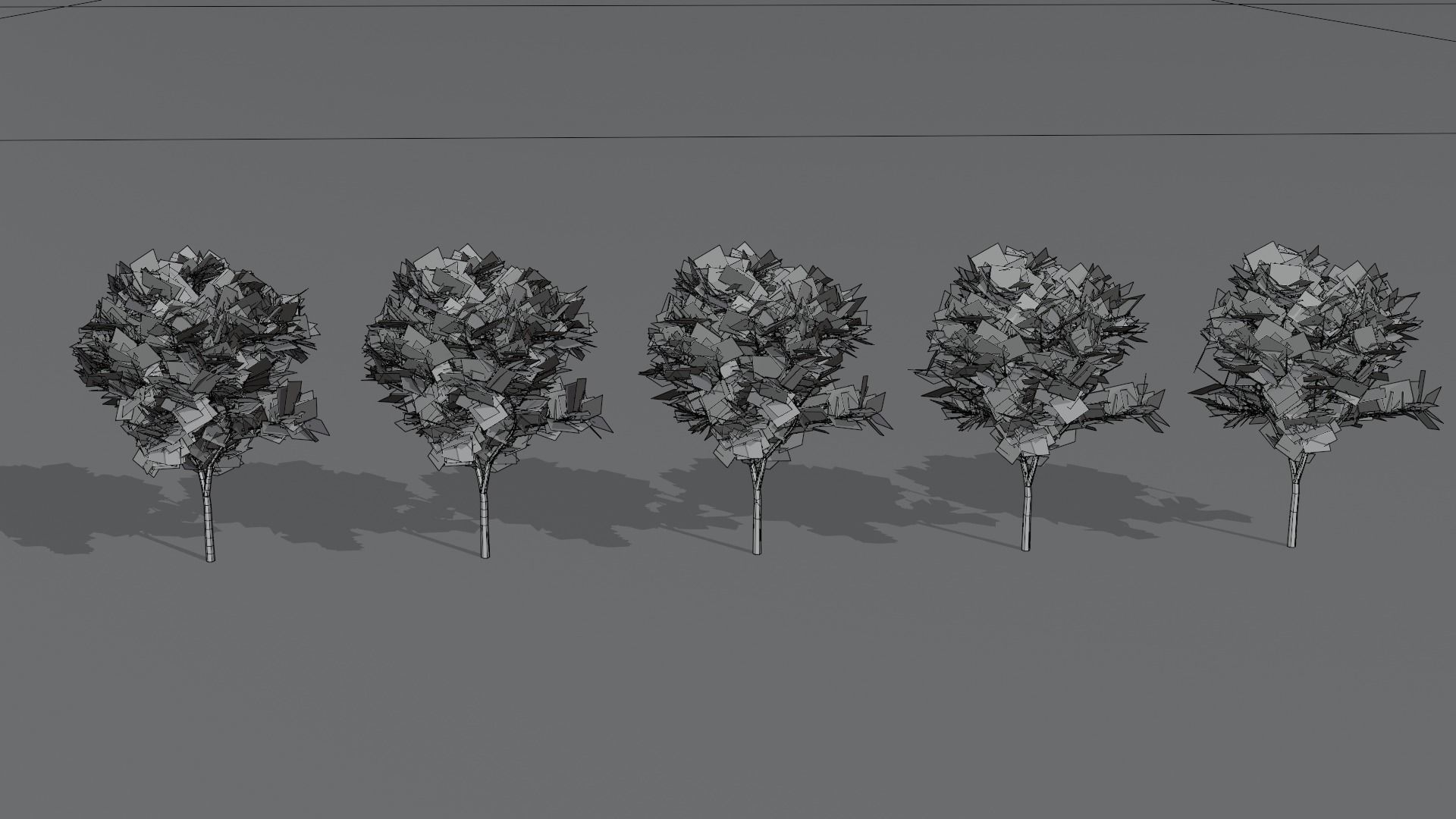Stylized Cherry tree Low-poly 3D model_17