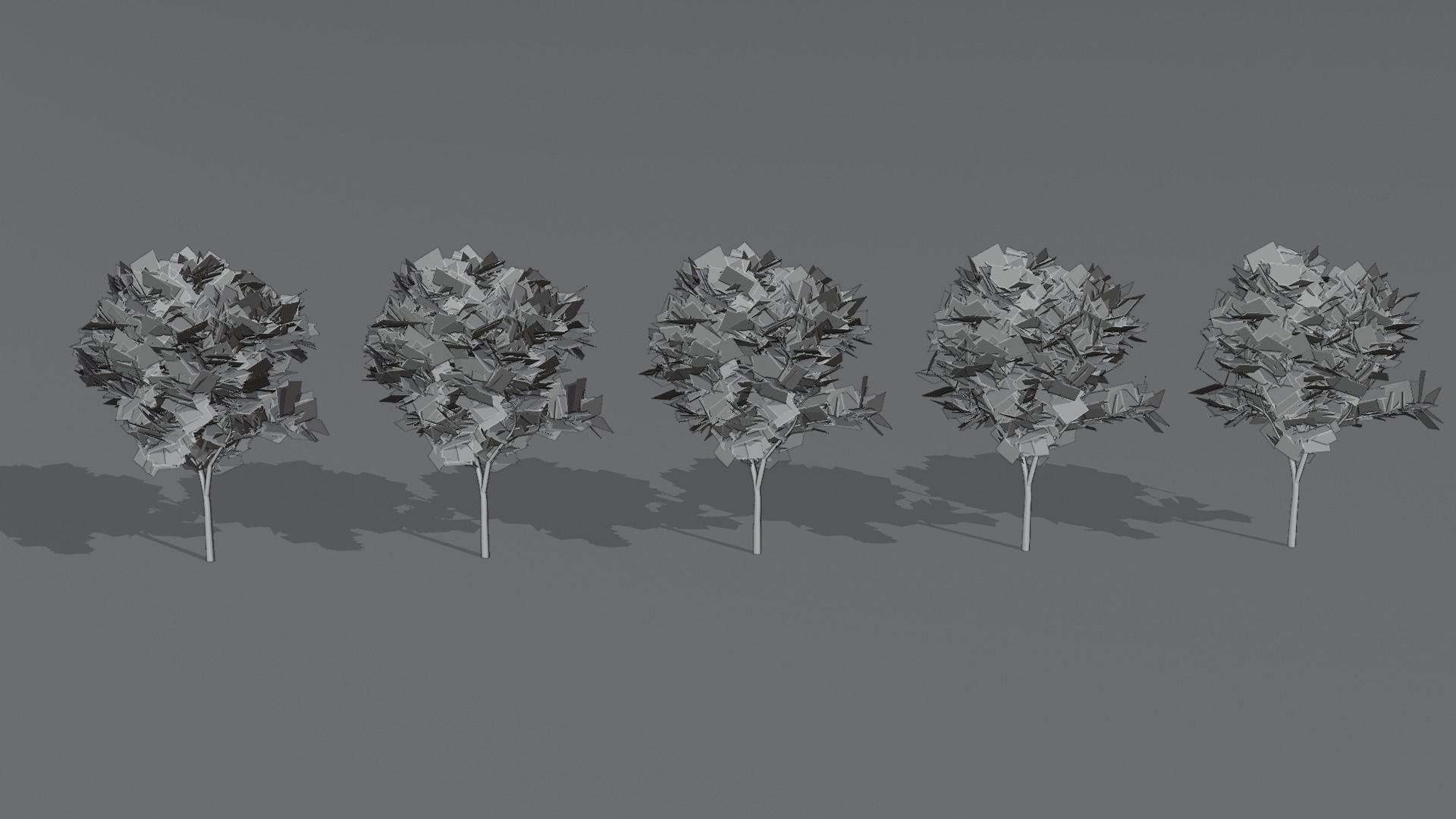Stylized Cherry tree Low-poly 3D model_11