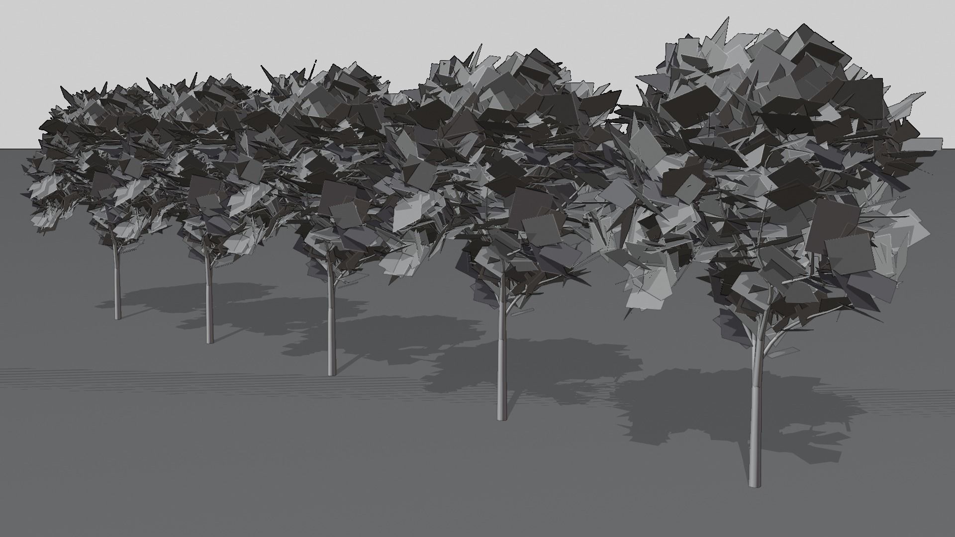 Stylized Cherry tree Low-poly 3D model_12
