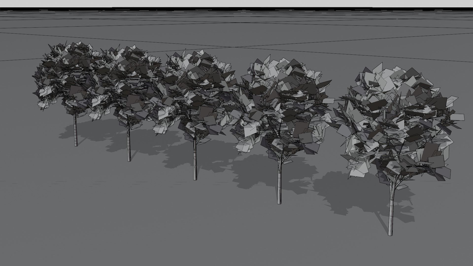 Stylized Cherry tree Low-poly 3D model_20