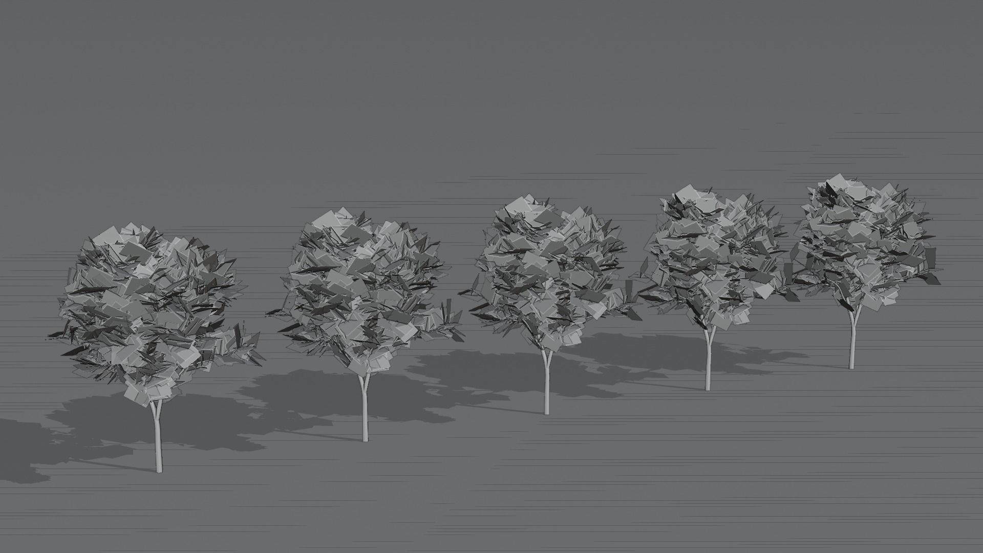 Stylized Cherry tree Low-poly 3D model_14