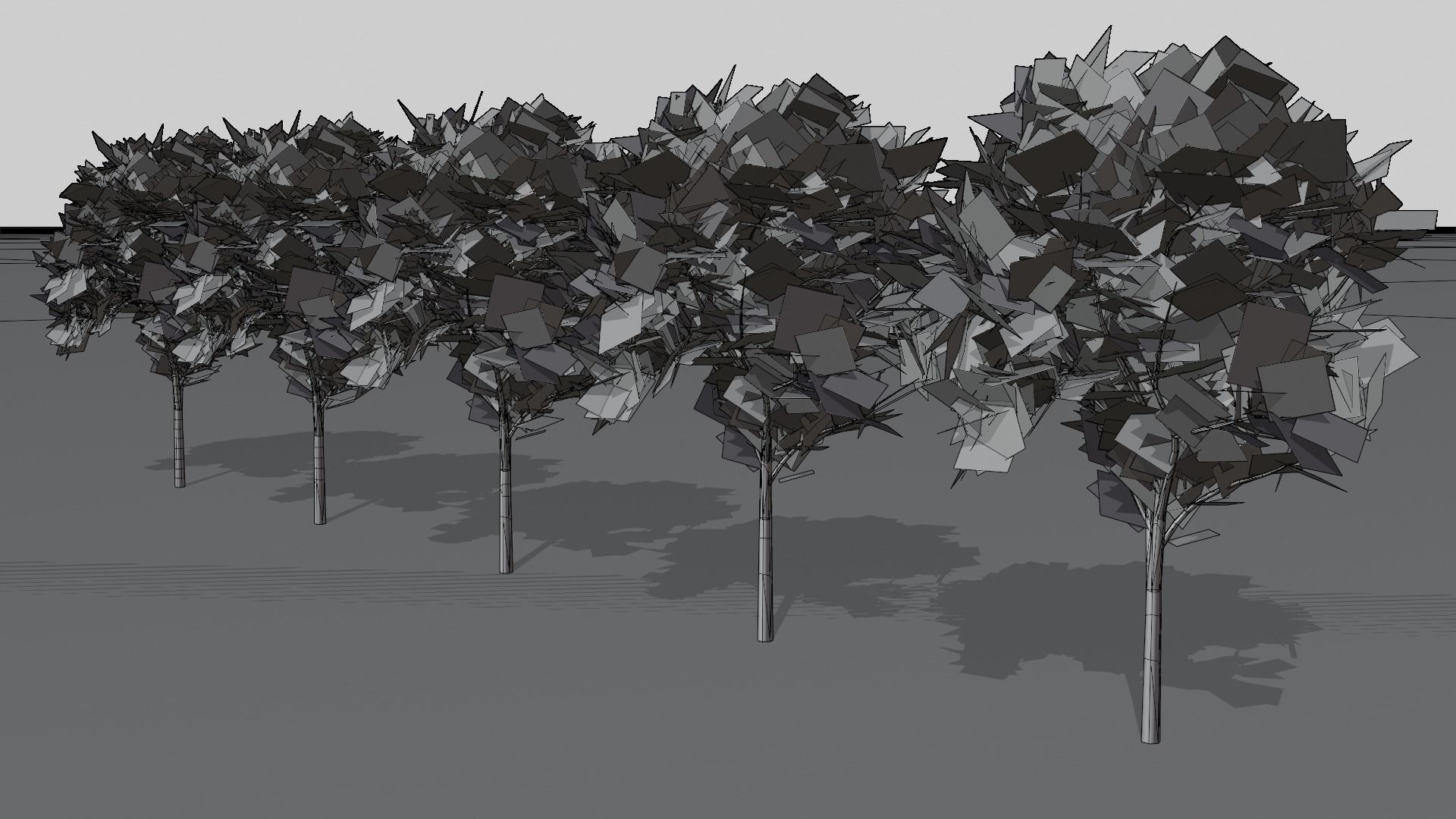 Stylized Cherry tree Low-poly 3D model_18