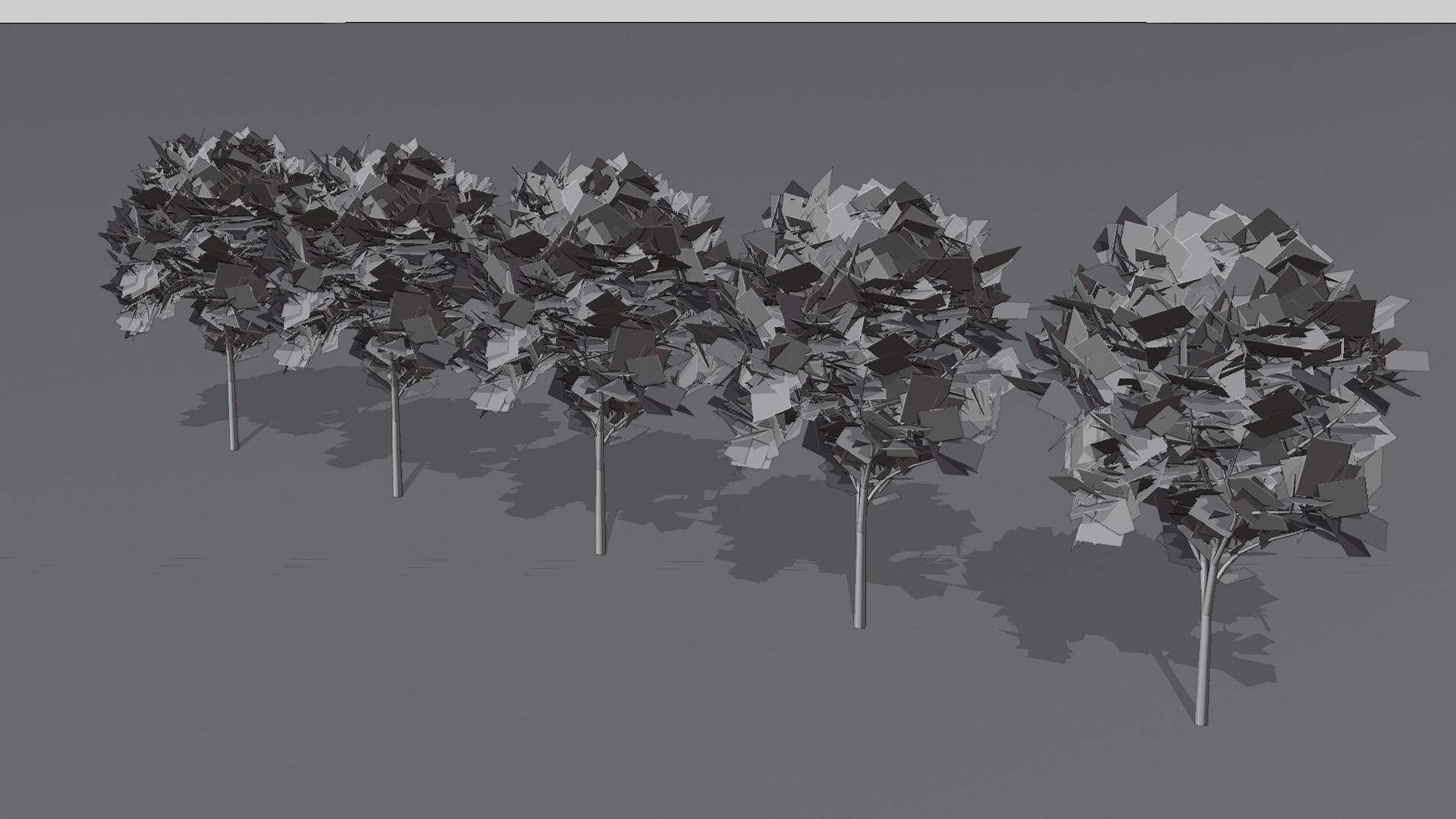 Stylized Cherry tree Low-poly 3D model_15