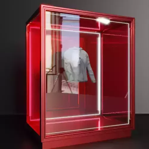 Glass Display Low-poly 3D model