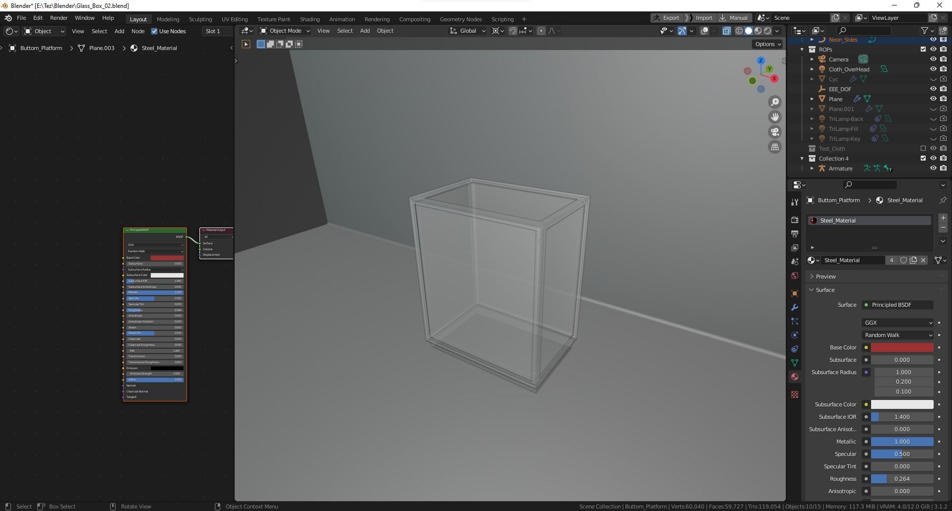 Glass Display Low-poly 3D model_6
