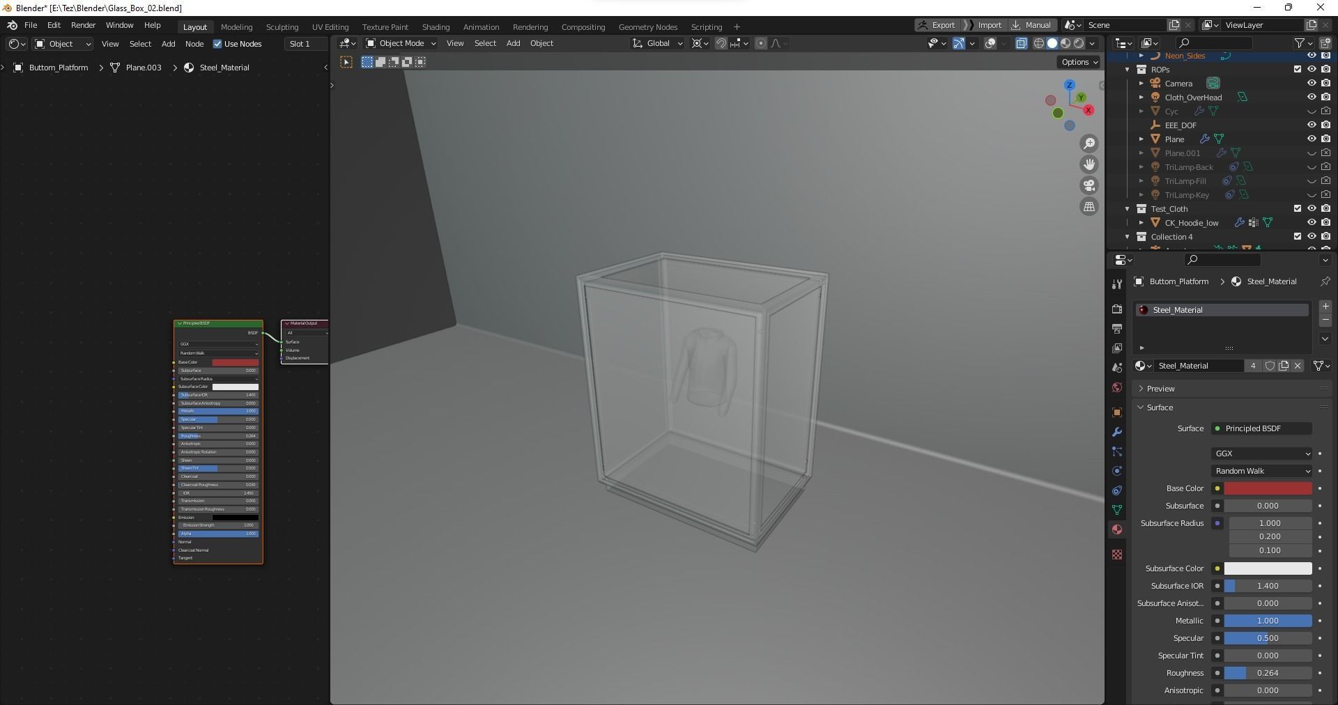 Glass Display Low-poly 3D model_7