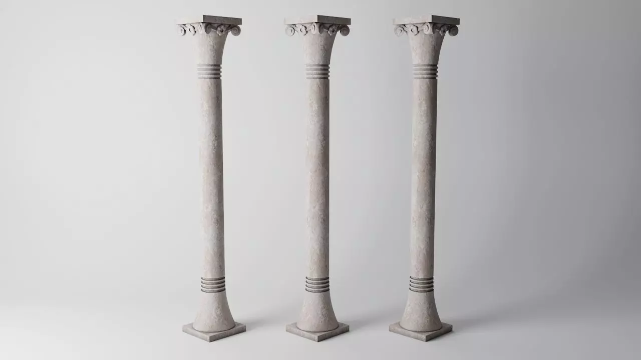 Antique Column 06 Low-poly 3D model