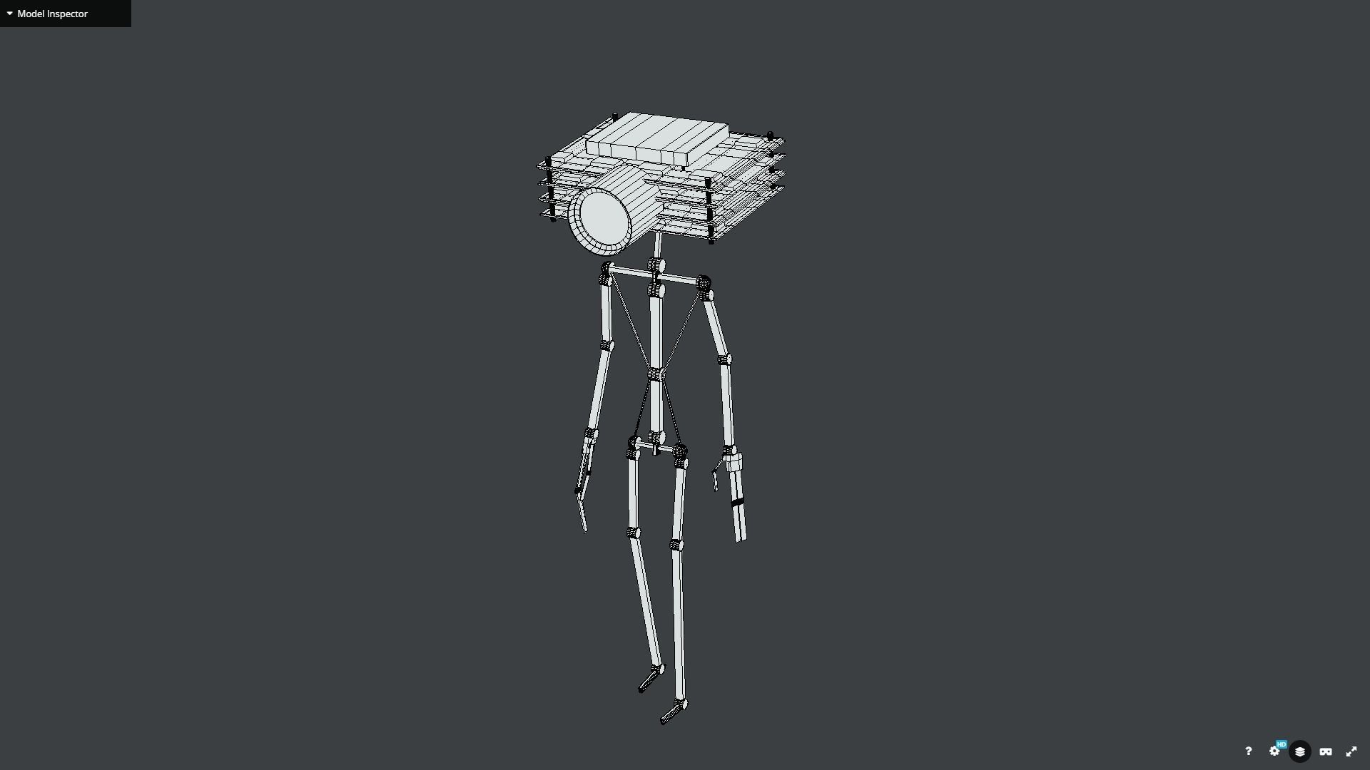 Homemade Robot Man Low-poly 3D model_6