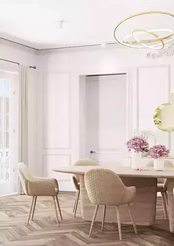 3D  CLASIC DINNING ROOM 