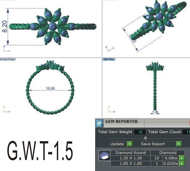 Minimalist Ring 165 3D print model_5