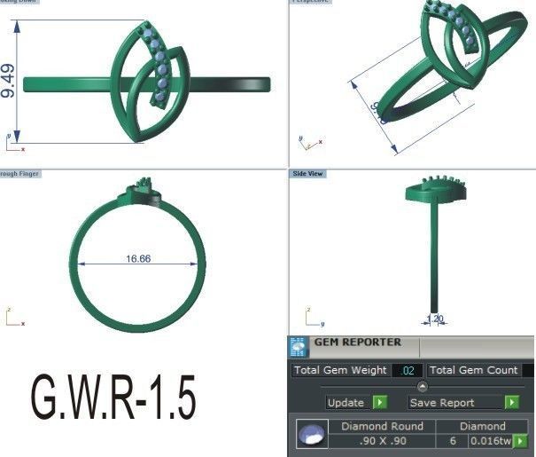 Minimalist Ring 175 3D print model_5