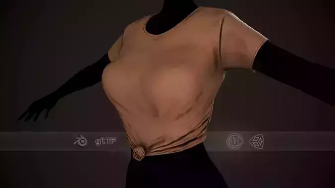 Female Brown T-Shirt Style 5