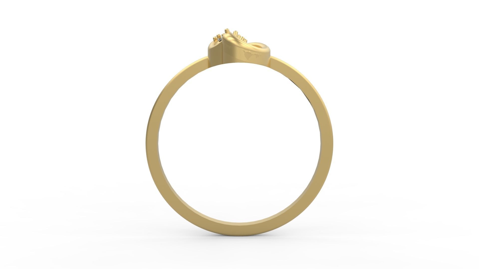 Minimalist Ring 177 3D print model_2