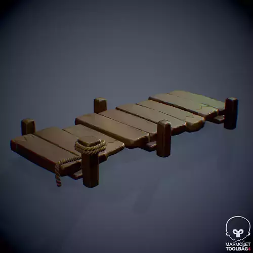 Stylized Wood Platform - Game Ready Asset