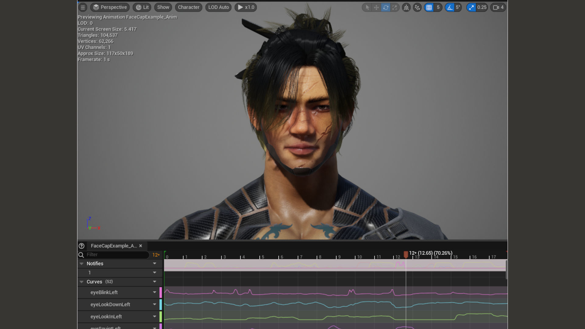 Futuristic Tribal Warrior Low-poly 3D model_10