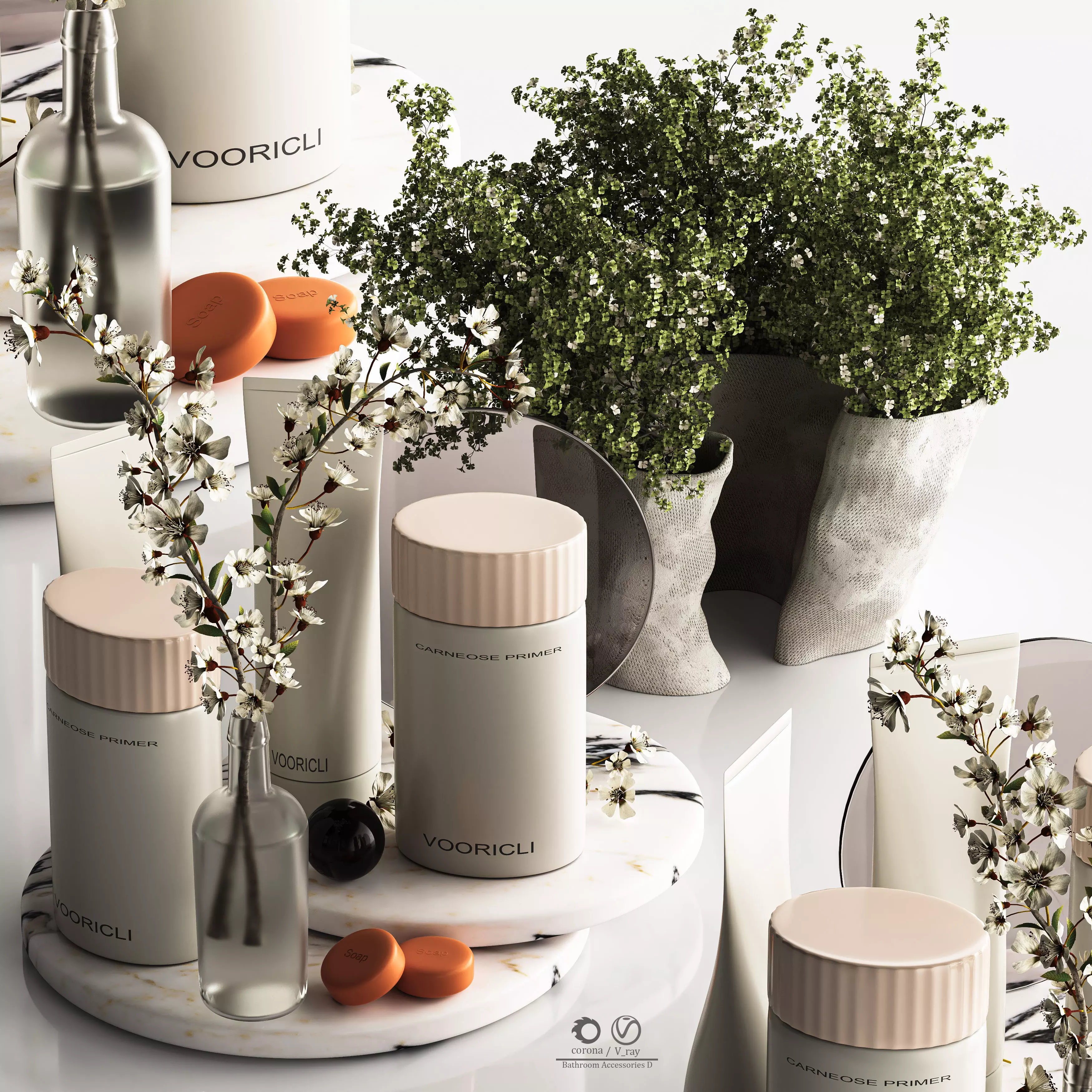 Bathroom accessories D 3D model_0