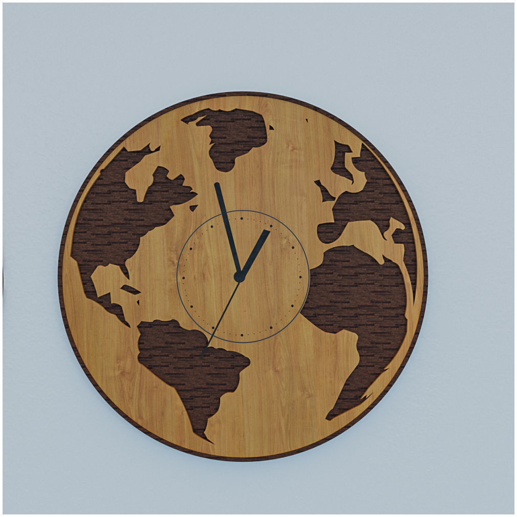 wall clock 3D model_8