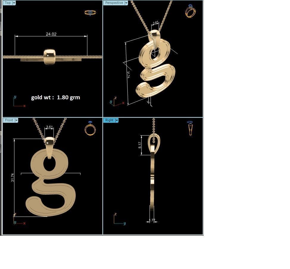 Women Pendant 3DM STL OBJ FBX Render Details 3D print model_6