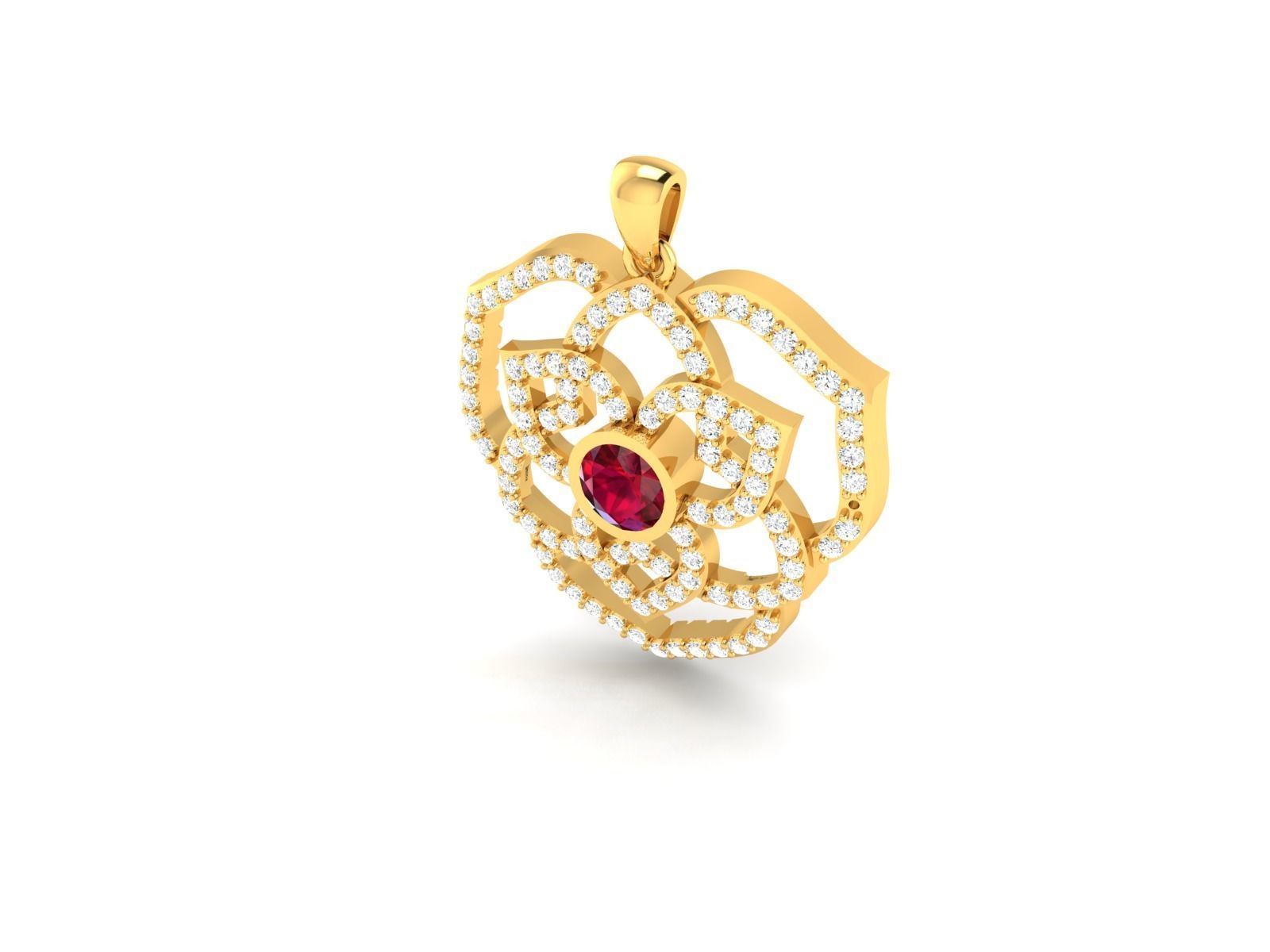 Women Pendant 3DM STL OBJ FBX Render Details 3D print model_9