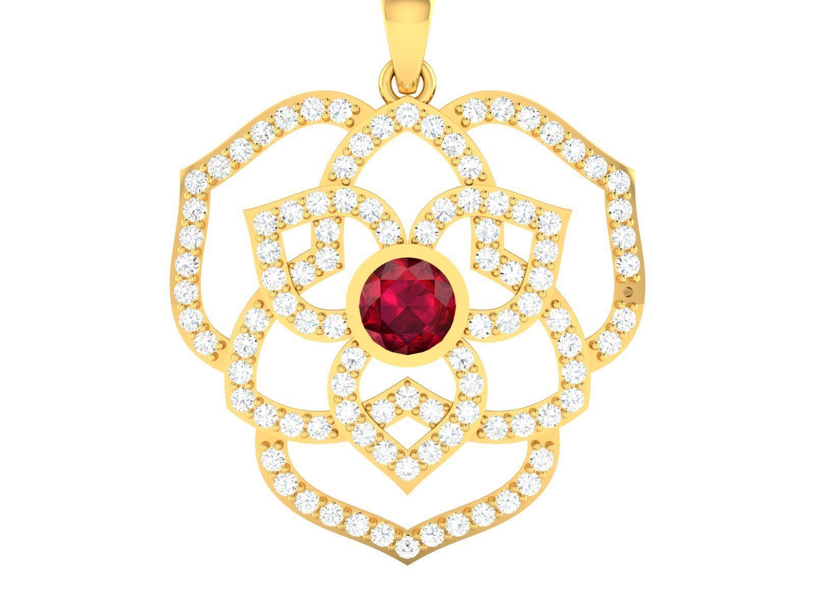 Women Pendant 3DM STL OBJ FBX Render Details 3D print model_12