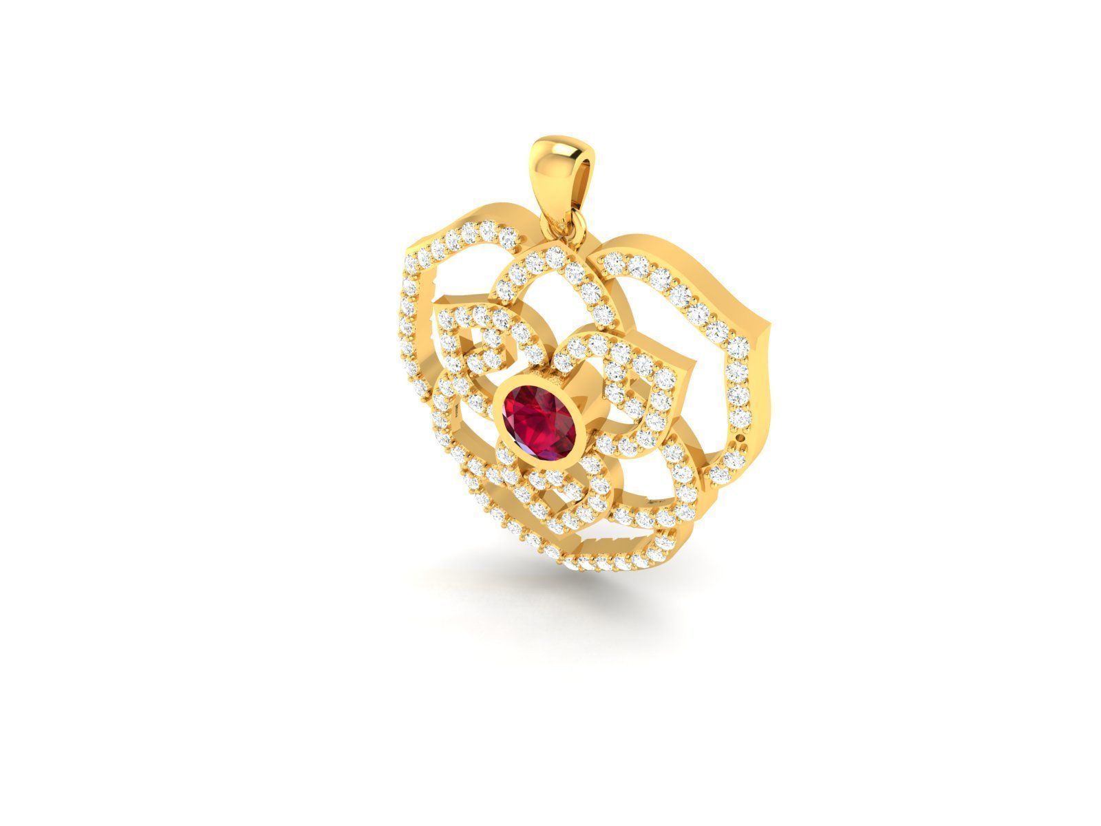 Women Pendant 3DM STL OBJ FBX Render Details 3D print model_16