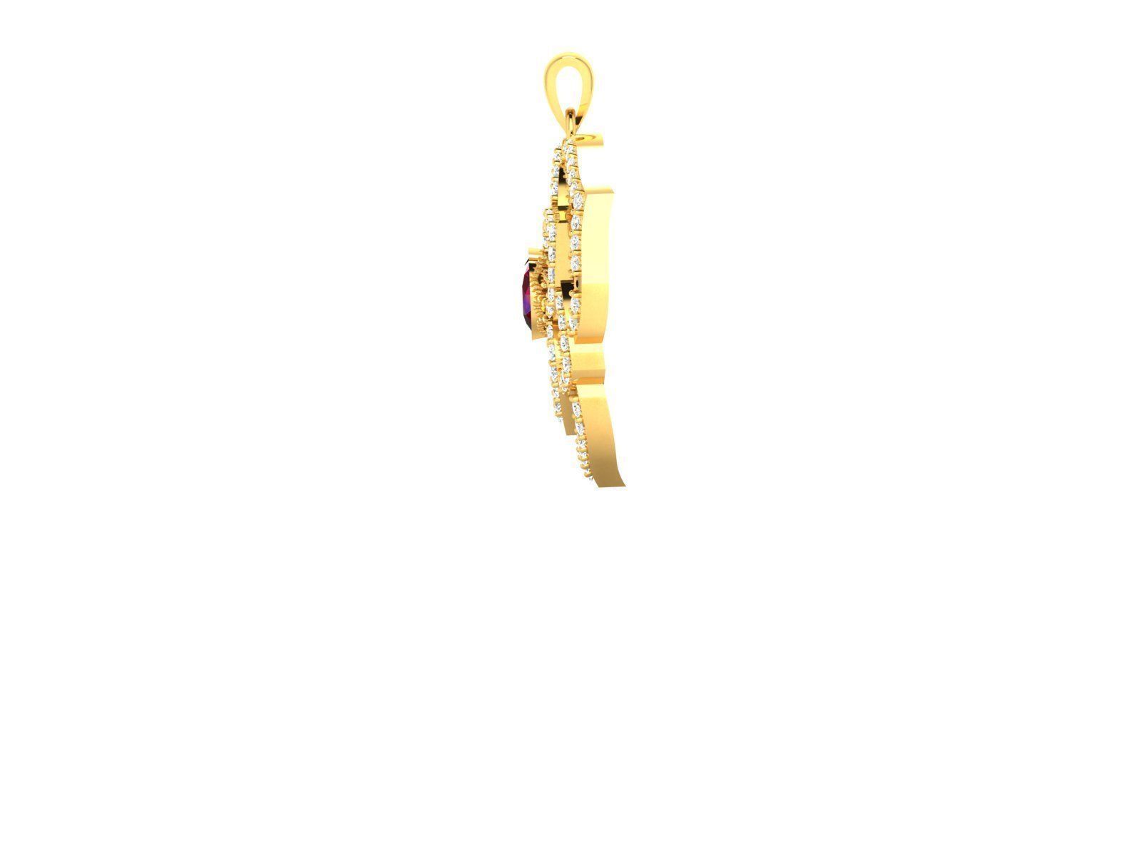 Women Pendant 3DM STL OBJ FBX Render Details 3D print model_15