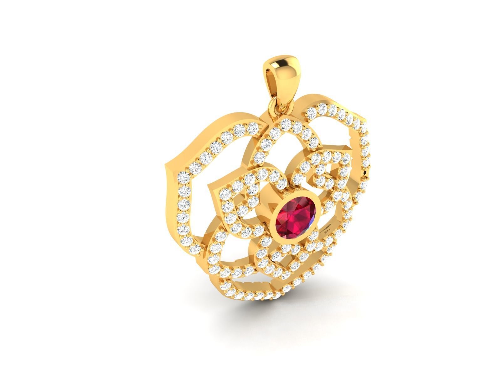 Women Pendant 3DM STL OBJ FBX Render Details 3D print model_5