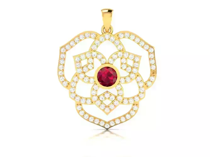 Women Pendant 3DM STL OBJ FBX Render Details