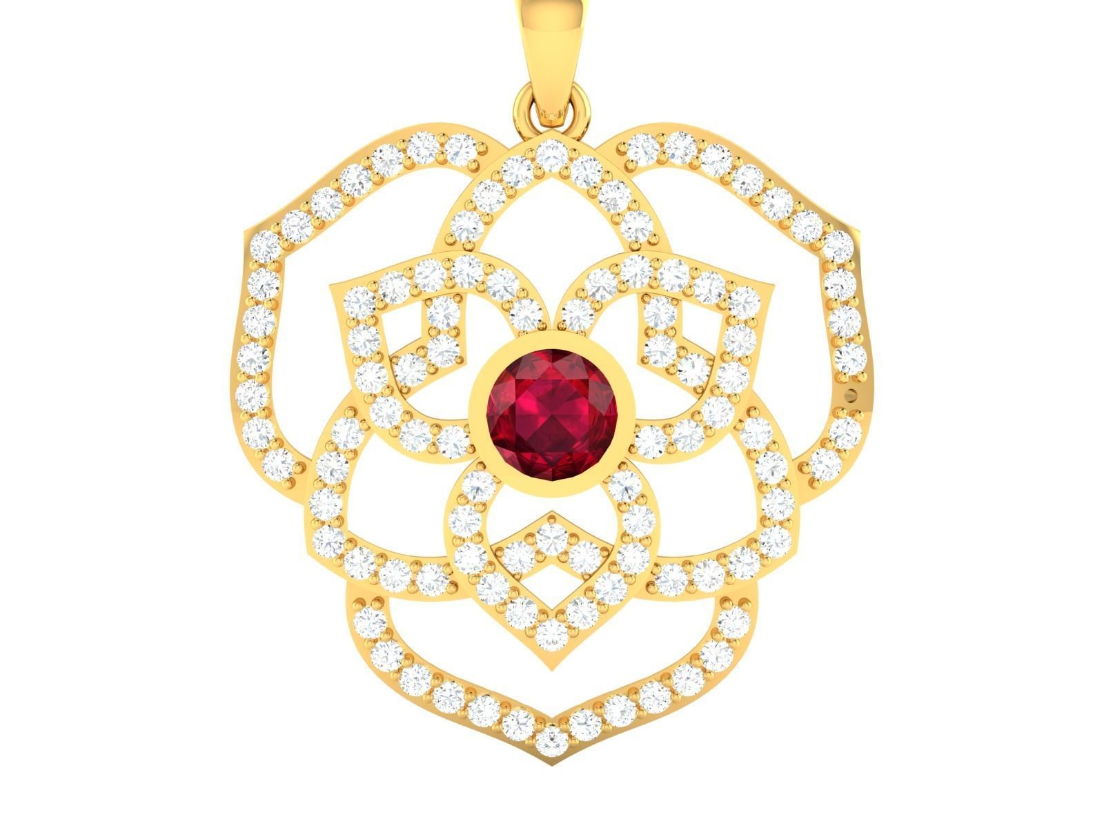 Women Pendant 3DM STL OBJ FBX Render Details 3D print model_11