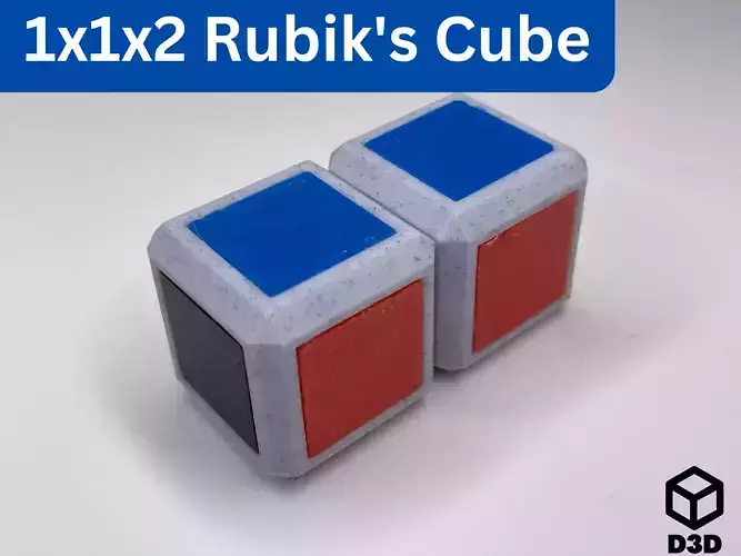 1x1x2 Rubiks Cube Free 3D print model