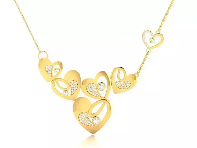 Women Heart Pendant 3DM STL OBJ FBX Render Details