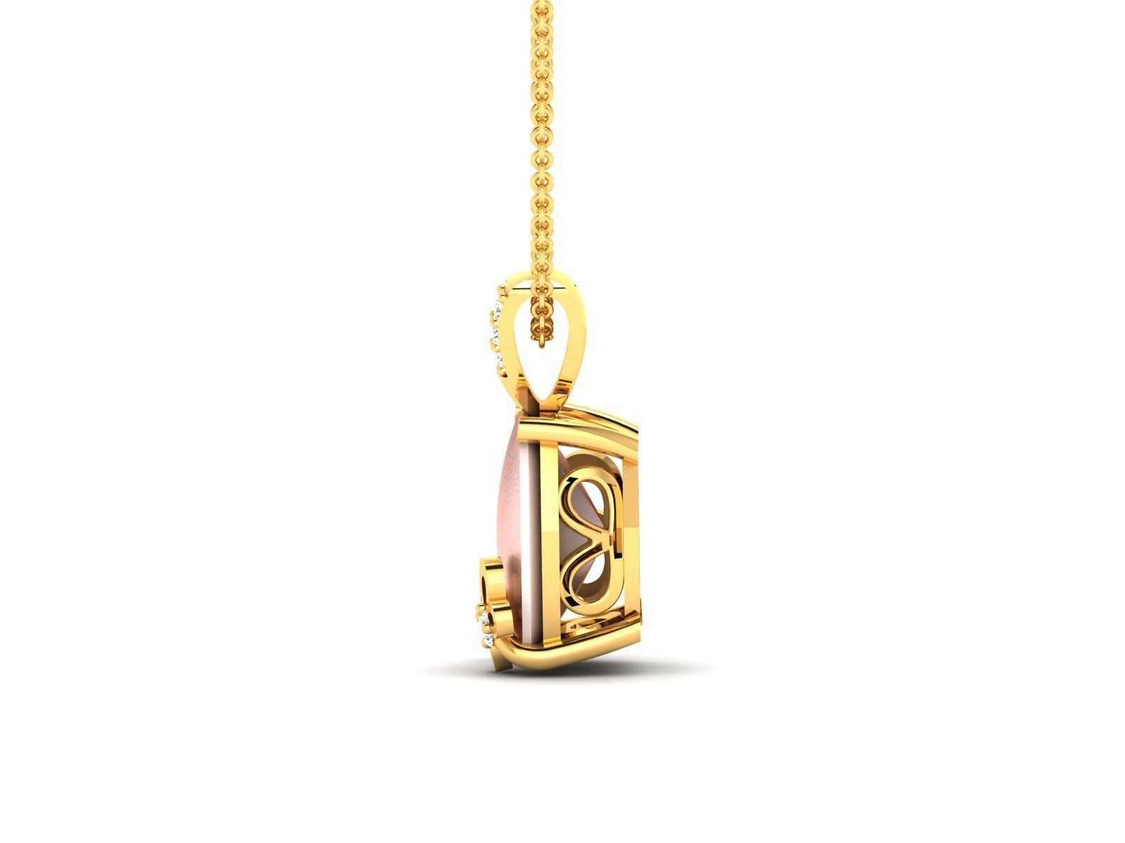 Women Pendant 3DM STL OBJ FBX Render Details 3D print model_5