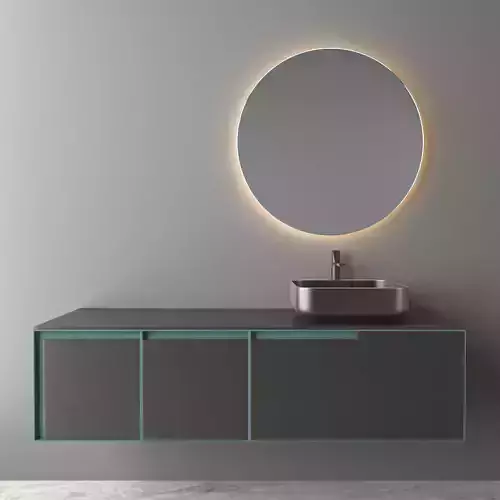 bathroom furniture set 43 3D model