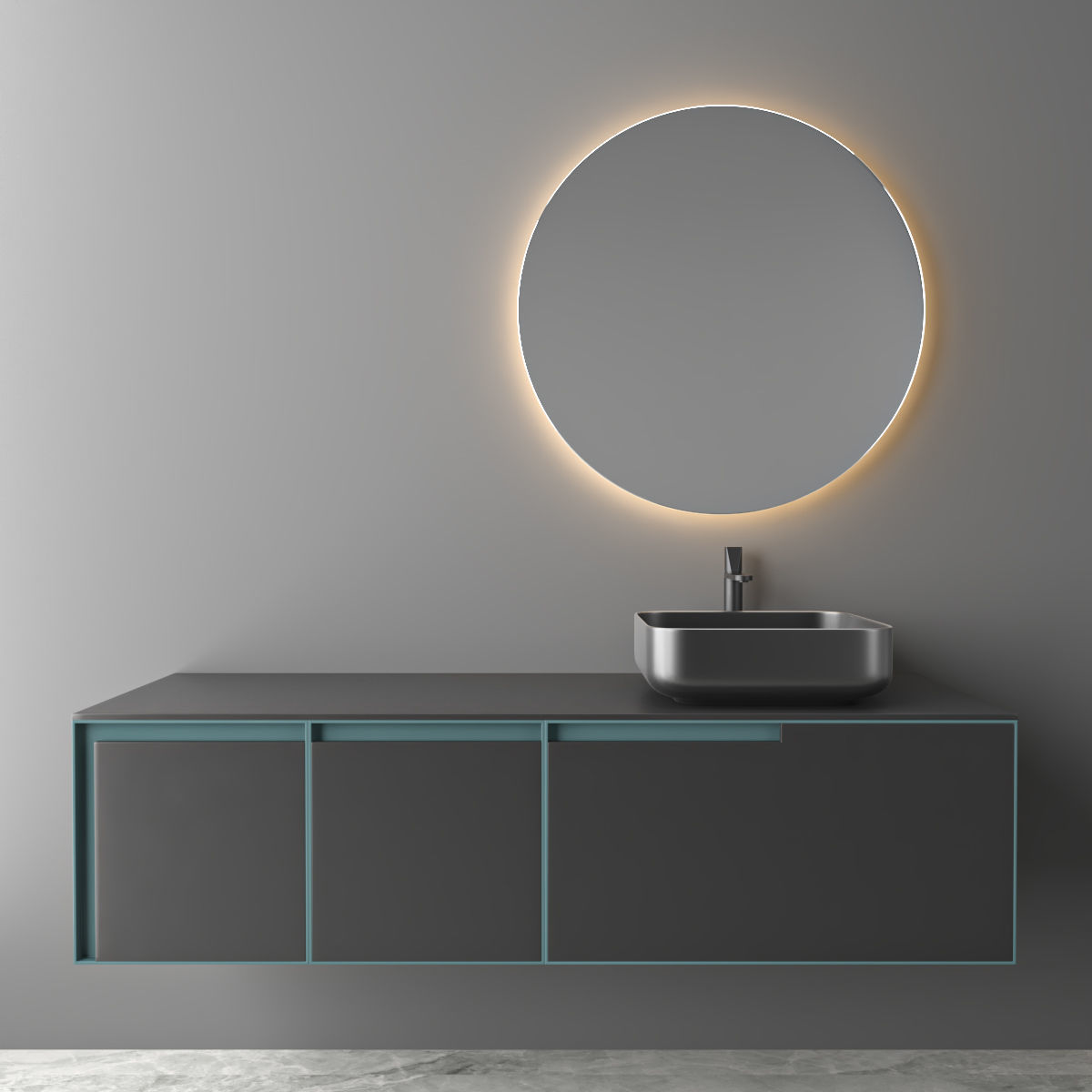 bathroom furniture set 43 3D model_1