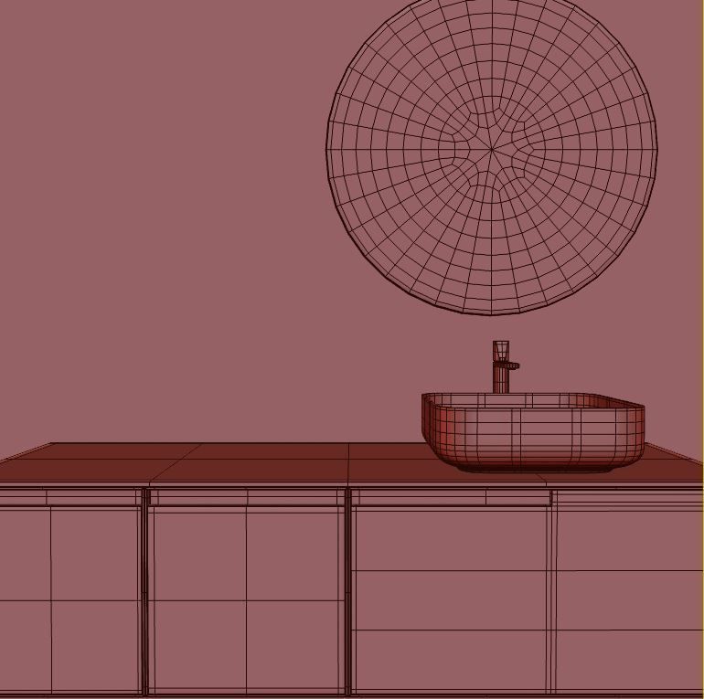 bathroom furniture set 43 3D model_5