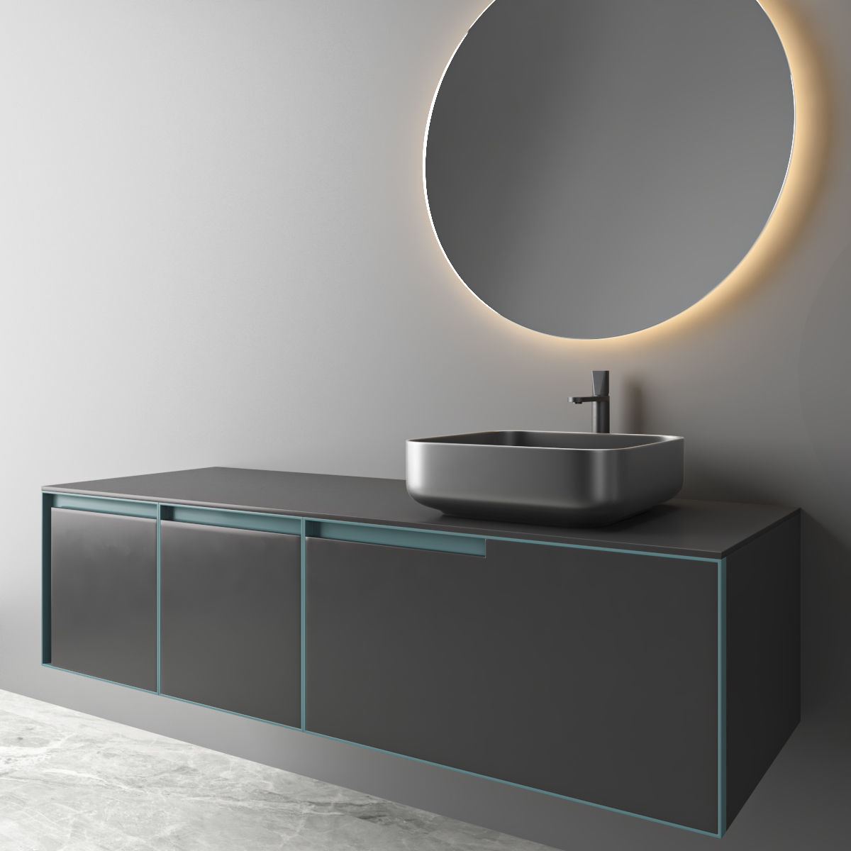 bathroom furniture set 43 3D model_3