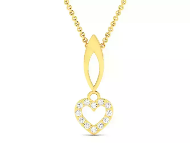 Women Heart Pendant 3DM STL OBJ FBX Render Details