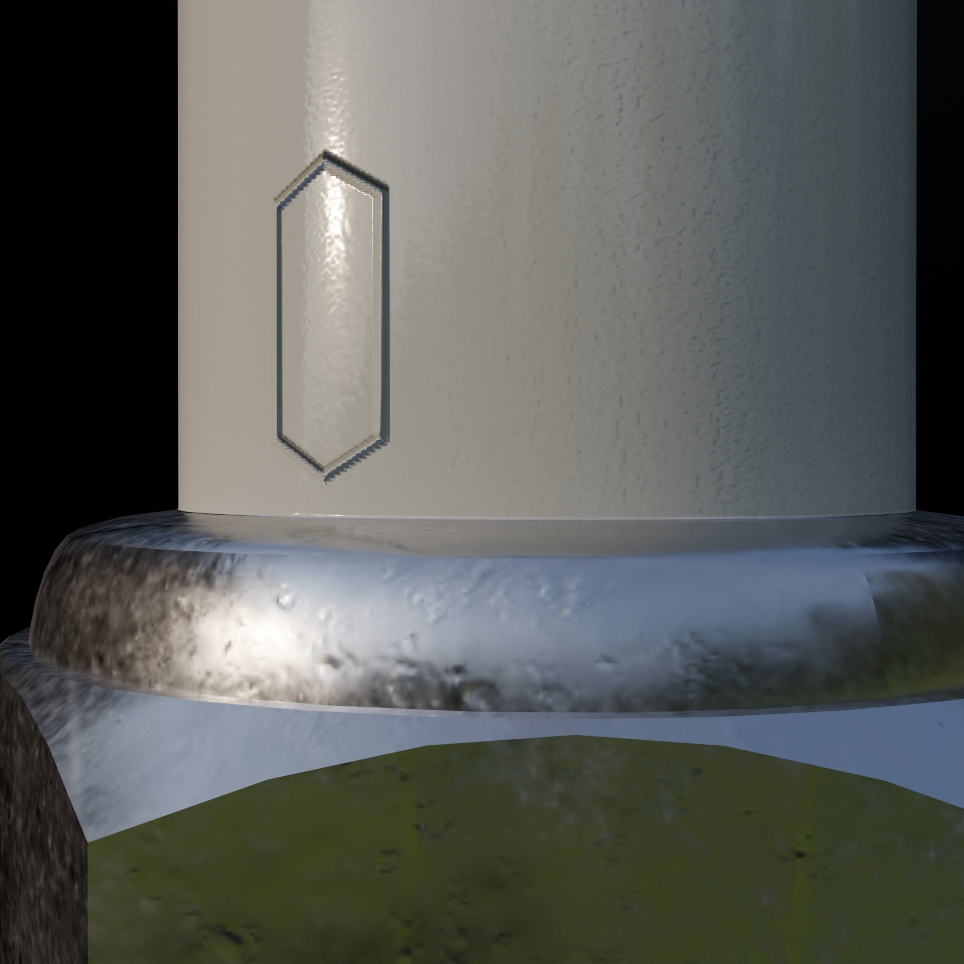 Spark Plug Low-poly 3D model_2