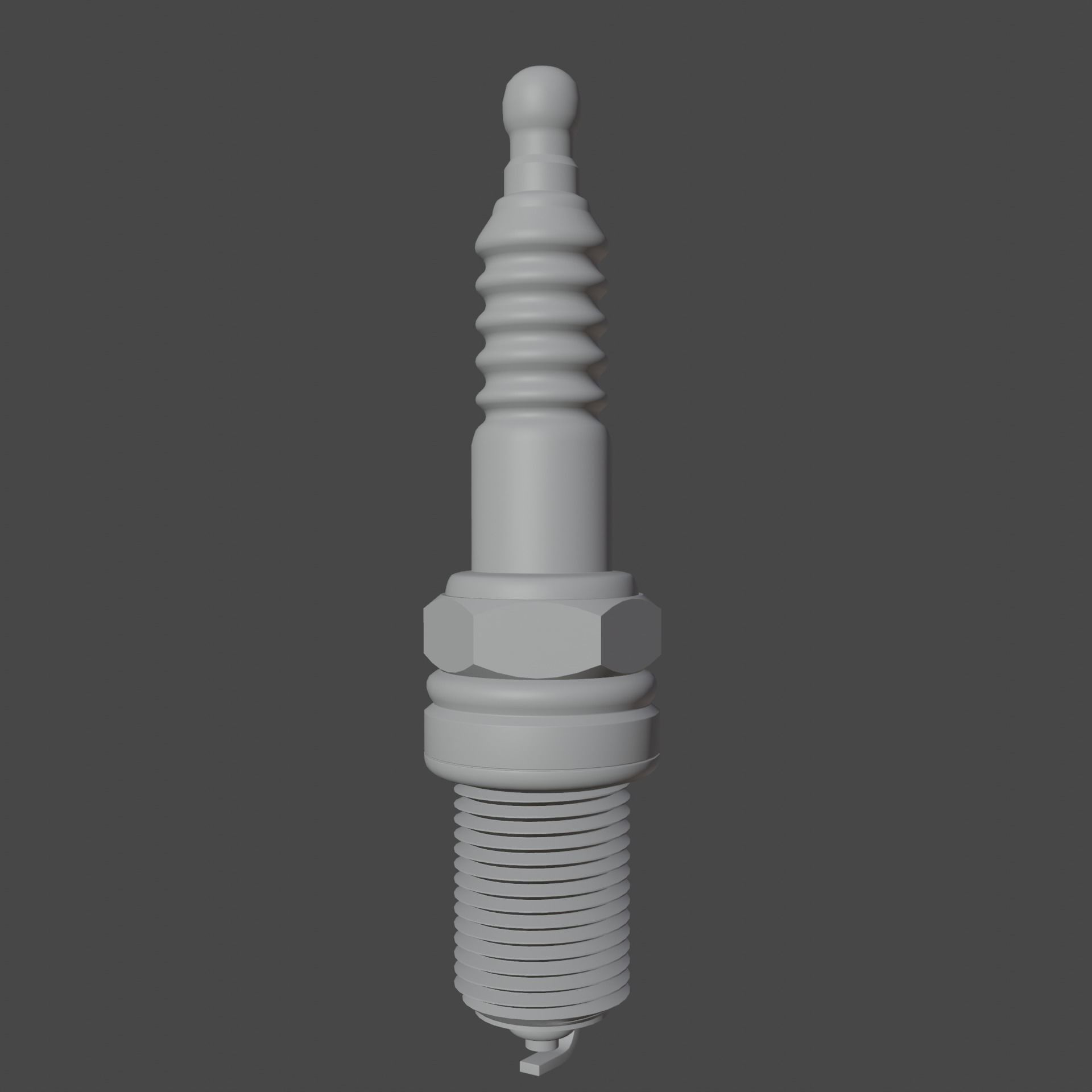 Spark Plug Low-poly 3D model_3