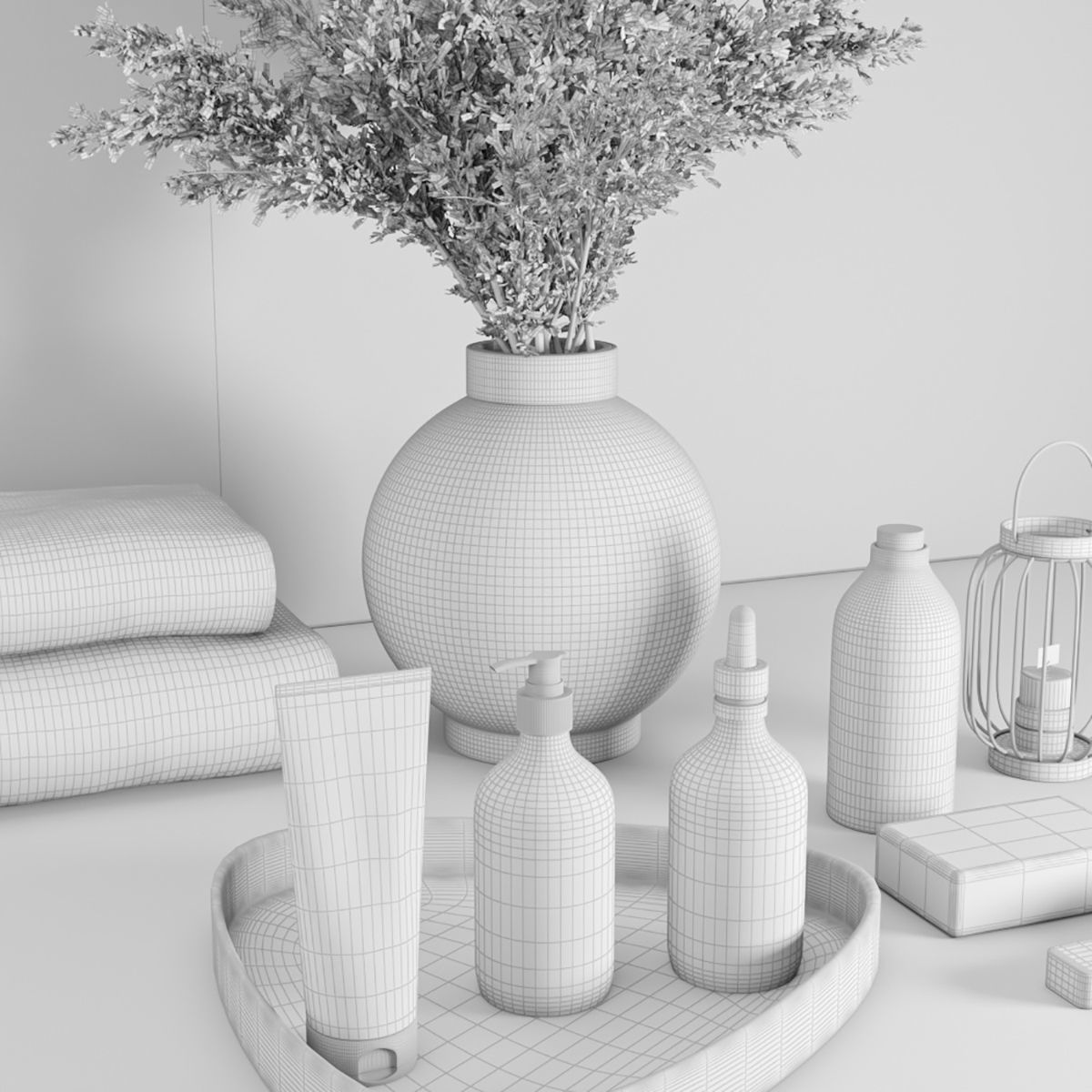 bathroom accessories set 45 3D model_4